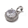 925 Sterling Silver Pave Clear Cubic Zirconia Pendants STER-F063-01C-01-2