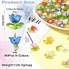 90Pcs 9 Colors Acrylic Lampwork Pendants PALLOY-CJ00048-8