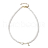 Brass Micro Pave Grade AAA Cubic Zirconia Letter Pendant Necklaces NJEW-JN04771-12-4