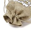 Christmas Printed Burlap Packing Pouches Drawstring Bags ABAG-Q053-02A-06-4