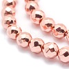 Electroplate Non-magnetic Synthetic Hematite Beads Strands G-L485-03B-RG-2