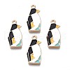 Rack Plating Alloy Enamel Pendants X-ENAM-S122-77-1