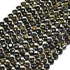 3-Color Dyed Natural Tiger Eye Beads Strands G-C116-A82-02-2