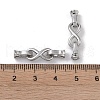 Brass Fold Over Clasps KK-G497-28P-3