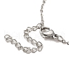 Non-Tarnish Letter V 304 Stainless Steel Pendant Necklaces & Bracelets & Stud Earrings Sets for Women SJEW-C004-04P-3