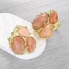 Natural Quartz Cuff Rings RJEW-M076-06G-01-4