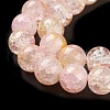 Baking Painted Crackle Glass Bead Strands X1-DGLA-R053-03E-4