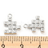 Brass Micro Pave Cubic Zirconia Charms KK-E090-36P-3