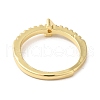 Rack Plating Brass Clear Cubic Zirconia Number 4 Adjustable Rings for Women RJEW-S407-09G-04-3