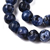 Dyed Natural White Jade Beads Strands G-T140-4mm-B01-4