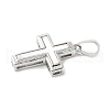 Brass Pave Natural White Shell Pendants KK-S522-01C-P-2