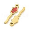 Halloween Theme Ion Plating(IP) 304 Stainless Steel Enamel Pendants STAS-M011-01B-2