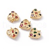 Rack Plating Brass Micro Pave Colorful Cubic Zirconia Pendants ZIRC-C040-13G-4