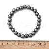 Non-magnetic Hematite Beaded Ball Stretch Bracelets BJEW-M066-B-02-5