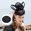 Linen Cloth Mini Hat Fascinator Base AJEW-WH0472-72A-5