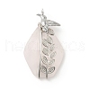 Natural Rose Quartz Pendants G-G870-08P-1