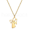 Stainless Steel Mother Child Silhouette Mama Pendant Necklaces for Women WI4645-1-2