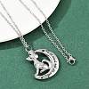 304 Stainless Steel Black Enamel Pet Urn Ashes Necklaces NJEW-K286-01B-P-1