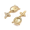 Brass Pave Cubic Zirconia Pendants KK-U009-09A-G-2