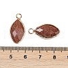 Synthetic Goldstone Faceted Pendants G-G193-01G-12-3