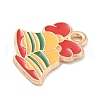 Christmas Alloy Enamel Pendants ENAM-K074-01G-06-2