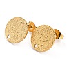 Ion Plating(IP) 304 Stainless Steel Stud Earring Findings STAS-O144-01C-G-2