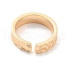 Brass Textured Open Cuff Ring RJEW-E291-01G-3