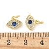 Brass Micro Pave Cubic Zirconia Charms KK-U056-27G-3