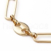 Brass Paperclip Chain & Coffee Bean Chain Necklaces NJEW-JN03251-2