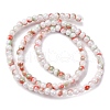 Pearlized Handmade Lampwork Beads Strands LAMP-R020-04B-2