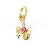 Rack Plating Brass Micro Pave Cubic Zirconia Ice Pick Pinch Bails KK-F883-14G-02-1