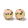 Spray Painted Natural Wood Beads WOOD-C007-01-1