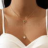 Alloy Crystal Rhinestone Star Lariat Necklaces for Women WGBBC4F-01-1