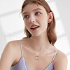 FIBLOOM 1Pcs Stainless Steel Teardrop Pendant Necklace NJEW-FI0001-59B-6