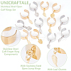 10Pcs 10 Style 304 Stainless Steel Open Cuff Rings Set RJEW-UN00001-5