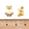 304 Stainless Steel Enamel Stud Earrings EJEW-B009-17G-4