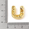 Brass Micro Pave Clear Cubic Zirconia Pendant KK-Z046-01G-U-3