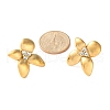 304 Stainless Steel Rhinstone Stud Earrings EJEW-Z081-01G-5