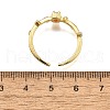 Brass Micro Pave Cubic Zirconia Cuff Rings for Women RJEW-H247-24G-5