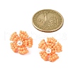 Daisy Glass Seed Beaded Stud Earrings EJEW-MZ00334-02-3