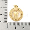 Brass Micro Pave Clear Cubic Zirconia Pendants KK-U007-01G-09-3
