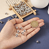 60Pcs 4 Styles Tibetan Style Alloy Bead Caps FIND-TA0002-98-6
