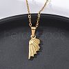 Wing 304 Stainless Steel Pendant Necklaces NJEW-H059-22G-2