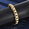 304 Stainless Steel Box Chain Bracelets for Women Men BJEW-F488-47G-3