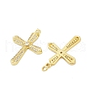 Brass Micro Pave Clear Cubic Zirconia Pendants KK-L235-01A-G-2