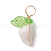 Natural Sea Shell Copper Wire Wrapped Pendants PALLOY-JF03610-02-3