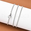 Tarnish Resistant 304 Stainless Steel Necklaces Unisex Rolo Chain Necklaces NJEW-507L-6-4
