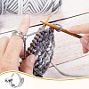 Alloy Wrapped Cuff Ring RJEW-G286-01AS-1