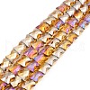 AB Color Plated Transparent Glass Beads Strands EGLA-P051-06A-A13-1