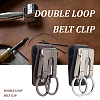 ANATTASOUL 2Pcs 2 Colors Men Cowhide Leather Belt Loop Keychain KEYC-AN0001-01-4